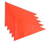 QUARKZMAN Drapeaux De Vélo De Remplacement, 12 x 8.2 Pouces Triangle Drapeau De Sécurité De Vélo Imperméable Pour Vélo Voiture Électrique Tente Extérieure (Rouge, Lot De 5)