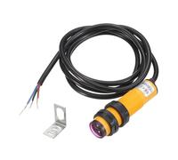 QUARKZMAN E3F-DS30C4 Capteur Photoelectrique, 300mA DC6-36 V M18 Capteur A Diffusion Photoelectrique 3 Fils Distance De Detection 7-30CM NPN NO Avec Support De Montage Pour Industriel