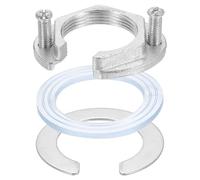 QUARKZMAN Écrou de Blocage Hexagonal à Filetage Femelle 1-1/4 Pouce (31 mm) en Acier Inoxydable 304 de Type C avec Joint d'Étanchéité de Type C, Ensemble d'Outils de Fixation de Robinet