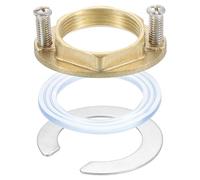 QUARKZMAN Écrou de Blocage Hexagonal à Filetage Femelle 1-1/4 Pouce (31 mm) en Laiton avec Joint en Forme de C, Ensemble d'Outils de Fixation de Robinet (Ovale)