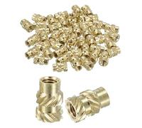 QUARKZMAN Écrous à Insérer Cannelés, 100 Pièces M3 x 7,5 mm L x 5 mm OD en Laiton pour Impression 3D, Inserts Filetés Femelles, D'Incorporation