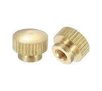 QUARKZMAN Écrous à Oreilles Cannelées, 2 Pièces M4 x D10mm x H8mm en Laiton à Tête Haute avec Trou Borgne à Tête Haute et Boutons Ronds de Fixation pour Pièces d'Imprimante 3D