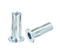 QUARKZMAN Écrous aveugles à rivets Multi-Grip M5, 30pcs Tige pré-bombée Écrou d'insertion fileté à tête plate en acier au carbone Plus Écrous pour la construction industrielle