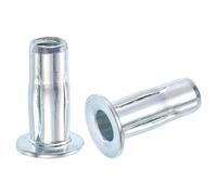 QUARKZMAN Écrous aveugles à rivets Multi-Grip M8, 30pcs Tige pré-bombée Écrou d'insertion fileté à tête plate en acier au carbone Plus Écrous pour la construction industrielle