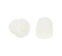 QUARKZMAN Écrous Bouchon M8x1.25, 25Pcs Écrous Bouchon À Tête Bombée En Nylon Pour Couvrir Les Boulons, Blanc