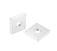 QUARKZMAN Écrous Carrés, M4x10mmx2mm Filetage Métrique Grossier Zingué, Kit d'Assortiment, 25 Pièces