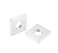 QUARKZMAN Écrous Carrés, M5x10mmx2mm Filetage Métrique Gros Zingué, Kit d'Assortiment, 25 Pcs