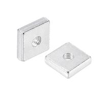 QUARKZMAN Écrous Carrés, M5x14mmx4mm Filetage Métrique Grossier Zingué, Kit d'Assortiment, 10 Pcs