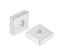 QUARKZMAN Écrous Carrés, M6x14mmx4mm Filetage Métrique Gros Zincé Kit d'Assortiment, 25 Pcs