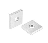 QUARKZMAN Écrous Carrés, M6x16mmx3mm Filetage Métrique Grossier Zingué, Kit d'Assortiment, 100 Pcs