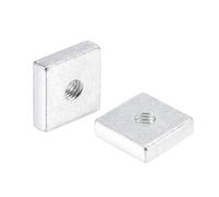 QUARKZMAN Écrous Carrés, M6x18mmx5mm Filet Métrique Grossier Zingué Kit d'Assortiment, 25 Pcs