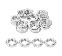 QUARKZMAN Écrous Hexagonaux M12x1.25mm, 12Pcs Acier Inoxydable 304 Filetage Fin Métrique 19mm Largeur, 6mm Hauteur Écrous de Blocage pour Machines, Automobile et Usage Industriel
