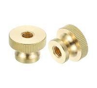 QUARKZMAN Écrous Moletés À Serrer À La Main, 6pcs M8 x D23mm x H16mm Écrous Moletés En Laiton Avec Collerette Tête Haute À Trou parant Pour Pièces D'Imprimante 3D