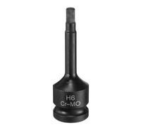 QUARKZMAN Embout à choc hexagonal de 6 mm H6 1/2" en acier CR-MO noir phosphaté Impact Drive Hex Bit Sockets l'adaptateur de douille pour les travaux de réparation