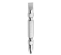 QUARKZMAN Embout de Tournevis à Double Extrémité Magnétique 6mm PH2/SL6 2.56"/65mm 1/4" Tige Hexagonale CR-V Acier Embout de Tournevis Plat Cruciforme Phillips pour Perceuse à Percussion