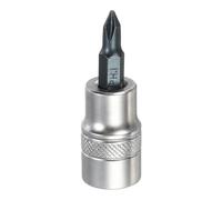 QUARKZMAN Embout Phillips Pour Douille 3/8" PH1 Acier S2 Tête Cruciforme Mèche De Tournevis Adaptateur De Douille Acier CR-V Pour Réparation Écrous Hexagonaux Boulons Auto Maison Axe