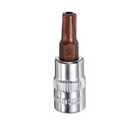 QUARKZMAN Embout Torx avec trou 1/4" TS30 37mm 5 points Acier Cr-V