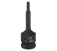 QUARKZMAN Embout Torx T27 1/2" à 6 Pans pour Douille d'Impact Allongé | en Acier CR-MO, Adaptateur de Douille de Tournevis Étoile, pour liquet Électrique pour Fixer les Vis