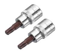 QUARKZMAN Embout Torx T35 3/8" Entraînement Bits en Acier S2 2 Pièces | Douilles En Chrome Vanadium, 2" Longueur, Pour Utilisation Manuelle Uniquement