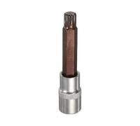 QUARKZMAN Embout Triple Carré Canelé Douille 1/2" M12 Métrique Acier S2 Tête 12 Points Long Embout De Tournevis Adaptateur Douille Acier CR-V Pour Réparation Boulon Écrou Hex Axe Auto Maison