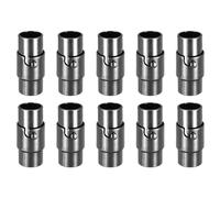 QUARKZMAN Embouts de Cordon en Cuir, 10 Pcs, Fermoirs Magnétiques de 6 mm, Embouts de Cordon en Cuir pour La Fabrication de Bijoux, Fournitures de Bricolage, Noir