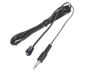 QUARKZMAN Émetteur-Récepteur Infra-rouge Ir, Câble D'Extension de 1,5 Mètre avec Prise Jack 3,5 mm, Tête Noire Unique, Lot de 1