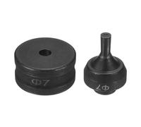 QUARKZMAN Emporte-Pièce Hydraulique Φ7mm Trou Ronde Acier 40Cr Kit De Poinçonnage Électrique Pour CH75 Machine À Poinçonner Électrique, Noir