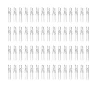 QUARKZMAN Encoches De Flèche De Tir À l'arc Inserts De Flèche en CarAdmirablee Plastique .244"/6.2mm pour Chasse À l'arc À Poulies Et Recurve DIY (Blanc Transparent, Lot de 60)