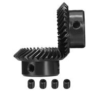 QUARKZMAN Engrenage Conique Spiralé À 90 Degrés 1:1 Avec Trou D'Arbre, 2 Pcs 1 Mod Alésage 8mm 30 Dents Gauche Et Alésage 8mm 30 Dents Droite Engrenages De Direction Spiralés Rectifiés Pour