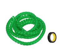 QUARKZMAN Enrouleur de Câble en Spirale 9,8 Pieds 20 mm Gaine de Gestion des Câbles Manchon d'Isolation en PP pour Organiser Fils d'Ordinateur, Tuyaux de Gaz - Vert avec Ruban Adhésif