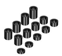 QUARKZMAN Ensemble de 13 Entretoises Réductrices d'Essieu de Roue de 1-1/2" pour Axe de 1" en Aluminium CNC pour Motos, Meules (Noir, en Aluminium CNC)