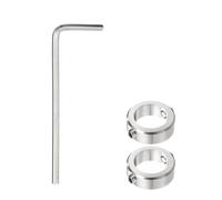 QUARKZMAN Ensemble de 2 Butées de Perçage 14 mm pour Arrêter Argent | Réglables en Acier Inoxydable, avec Anodisation de Surface, la Profondeur de Perçage, avec Clé Hexagonale