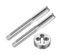 QUARKZMAN Ensemble de 3 Tarauds et Filières, Métrique M10 x 1,25, Outils de Taraudage et de Filetage, Kit de Tarauds et Filières pour la Réparation de Filetages d'Écrous et de Vis