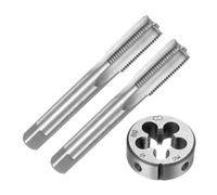 QUARKZMAN Ensemble de 3 Tarauds et Filières, Métrique M15 x 1.5, Outils de Taraudage et de Filetage, Kit de Tarauds et Filières pour la Réparation de Filetages d'Écrous et de Vis