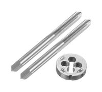 QUARKZMAN Ensemble de 3 Tarauds et Filières, Métrique M5 x 0.5, Outils de Taraudage et de Filetage pour la Réparation de Filetage d'Écrou de Vis Boulon