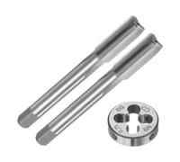 QUARKZMAN Ensemble de 3 Tarauds et Filières, Métrique M9 x 0,75, Outil de Taraudage et de Filetage, Kit de Tarauds et Filières pour la Réparation de Filetages d'Écrous et de Vis