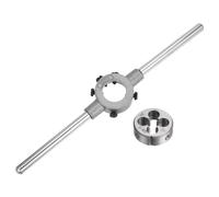 QUARKZMAN Ensemble de Clés à Douille pour Filière, Filière Ronde 3/8-16 UNC et Porte-Filière 30 mm (Convient aux Filetages 3/8"-7/16" (UNC/UNF) / Métrique M10-M11 / Filières de 30 mm OD)