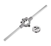 QUARKZMAN Ensemble de Clés à Douille pour Filière, Filière Ronde 5-40 UNC et Porte-Filière de 20 mm (Convient aux Filetages 1/8"-5/32" (UNC/UNF) / Métrique M3-M4 / Filières de 20 mm OD)