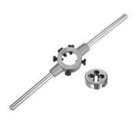 QUARKZMAN Ensemble de Clés à Molette pour Filière, Filière Ronde 5/16-18 UNC et Porte-Filière de 25 mm (Convient aux Filières 5/16" (UNC/UNF) / Métrique M7-M9 / Filières de 25 mm OD)