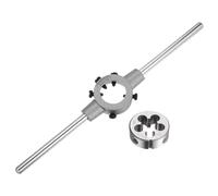 QUARKZMAN Ensemble de Clés à Molette pour Filière, Filière Ronde 5/8-11 UNC et Porte-Filière de 38 mm (Convient pour 1/2"-5/8" (UNC/UNF) / Métrique M12-M14 / Filières de 38 mm OD) S