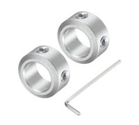 QUARKZMAN Ensemble de Colliers de Serrage à Fente pour Arbre de 10 mm, 2 Colliers de Serrage de 16 mm de Diamètre Extérieur, 8 mm d'Épaisseur, en Alliage d'Aluminium, avec Vis de Fixation M4