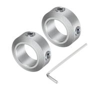 QUARKZMAN Ensemble de Colliers de Serrage à Fente pour Arbre de 12 mm | 2 Colliers de Serrage de 20 mm de Diamètre Extérieur, 8 mm d'Épaisseur, en Alliage d'Aluminium, avec Vis de Serrage M5