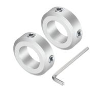 QUARKZMAN Ensemble de Colliers de Serrage à Fente pour Arbre de 18 mm | 2 Colliers de Serrage de 32 mm de Diamètre Extérieur, 10 mm d'Épaisseur, en Alliage d'Aluminium, avec Vis de Serrage M6