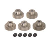 QUARKZMAN Ensemble de Pignons 64P 3.175mm (1/8") 36T 37T 38T 39T 40T en Alliage d'Aluminium pour Moteur RC 1/10 (5 Pièces)