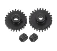 QUARKZMAN Ensemble de Pignons Mod 1.5 pour Engrenage de 8 mm d'Arbre de Moteur, 24T 25T, en Acier Trempé pour Voiture RC (2 Pièces)