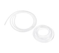 QUARKZMAN Ensemble Tubes Silicone, 2mm ID x 3mm OD(6.56ft), 3mm ID x 4mm OD(3.28ft), Flexible Silicone Caoutchouc Tube Eau Air Tuyau Tuyau Clair pour Pompe Transfert
