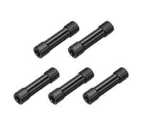 QUARKZMAN Entretoise Hexagonale en Aluminium, Colonne D'Écartement, Entretoises Hexagonales M3x25mm, Assortiment D'Entretoises pour Avion RC, Quadricoptère FPV, CNC, Noir, Lot de 5
