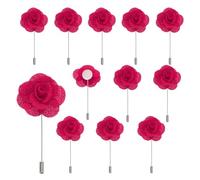 QUARKZMAN Épinglette Boutonnière de Camélias Broches de Boutonnières de Poche pour Cérémonie de Mariage Anniversaire Bal de Promo Soirée Formelle Décoration de Costume