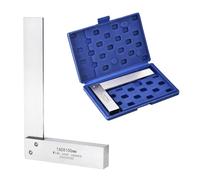 QUARKZMAN Équerre De Machiniste 6.3" x 3.94" x 0.57" En Acier Au Carbone Équerre D'Ingénieur Précision Menuiserie 90 Degrés Règle À Angle Droit Avec Base Large Pour Traçage Et Mesure De