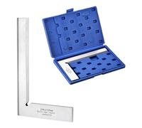 QUARKZMAN Équerre D'Ingénieur Machiniste 7.87" x 4.92" x 0.28" Acier Carbone Équerre De Précision Menuiserie Règle Angle Droit 90 Degrés Avec Base Large Pour Mise En Place Et Mesure De